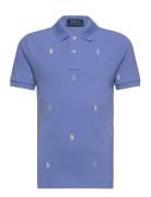 Polo Pony Cotton Mesh Polo Shirt Ralph Lauren Kids Blue