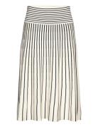 Striped Cotton-Blend Midi Skirt Lauren Ralph Lauren Cream