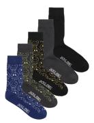 Jacmelted Smile Socks 5 Pack Jack & J S Grey