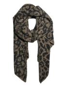 Pcpyron Long Animal Scarf Noos Bc Pieces Brown