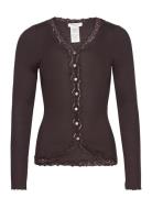 Silk Cardigan W/ Lace Rosemunde Brown