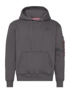 Back Print Hoody Alpha Industries Grey