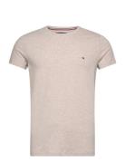 Stretch Slim Fit Tee Tommy Hilfiger Beige