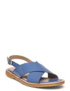 Sandals - Flat - Open Toe - Op ANGULUS Blue