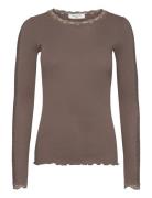 Organic T-Shirt W/ Lace1 Rosemunde Brown