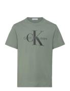 Ck Monogram Ss T-Shirt Calvin Klein Green