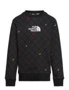 B Drew Peak Light Crew Print The North Face Black