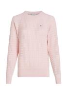 Co Cable C-Nk Sweater Tommy Hilfiger Pink