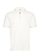 Liquid Touch Welt Zip Polo Calvin Klein Cream