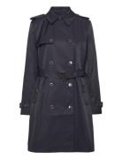 Double-Breasted Cotton-Blend Trench Coat Lauren Ralph Lauren Navy