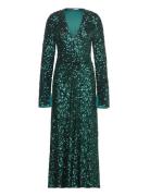 Sequins Midi Slit Dress ROTATE Birger Christensen Green