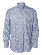 Slhslimsoho-Ethan Aop Shirt Ls Selected Homme Blue