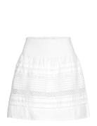 Lace-Trim Cotton Broadcloth Miniskirt Lauren Ralph Lauren White