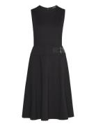 Buckle-Trim Ponte Sleeveless Dress Lauren Ralph Lauren Black