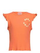 Bobo Choses Circle Ruffled Tank Top Bobo Choses Orange