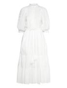 Cotton Slub Midi Dress By Ti Mo White