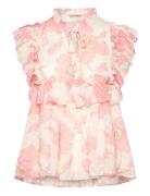 Flounce Chiffon Top Stella Nova Pink