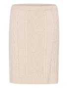Crdela Short Knit Skirt Cream Beige