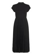 5X2 Rib Mk-Nk Pleat Midi Drs Ss Tommy Hilfiger Black