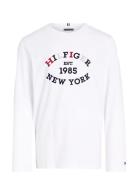 Monotype Flock Regular Tee Ls Tommy Hilfiger White