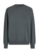 Ck Applique Crew Neck Calvin Klein Jeans Blue