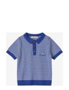 Anchor Stripe Ss Polo Fliink Blue