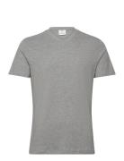 Basic Cotton V-Neck T-Shirt Mango Grey