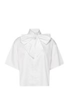 Slfjuno 3/4 Bow Shirt B Selected Femme White