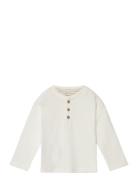 Long Sleeve Cotton T-Shirt Mango White