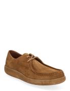 Biaasher Moc Toe Lace Up Shoe Suede Bianco Brown