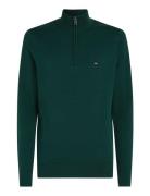 Essential Cotton Zip Mock Tommy Hilfiger Green