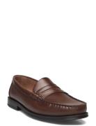 Aged-Leather Loafers Mango Brown