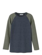 Nkmwang Wool Needle Ls Top Solid Name It Navy