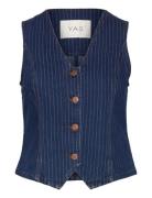 Yaslomira Denim Waistcoat S. YAS Navy