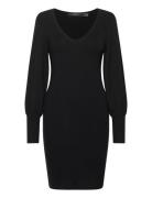 Vmhollykarispuff Ls V-Neck Dress Ga Boo Vero Moda Black