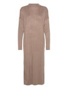 Onltess Ls Highneck Midi Dress Knt ONLY Beige