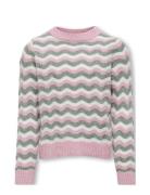 Koglia L/S O-Neck Stripe Knt Kids Only Pink