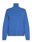 Slfkamma Ls Knit Roll Neck Noos Selected Femme Blue