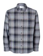 Slhregowen-Grindle Check Shirt Ls Selected Homme Blue