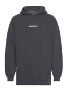 Micro Logo Graphic Loose Hood Superdry Black