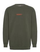 Micro Logo Graphic Loose Crew Superdry Green