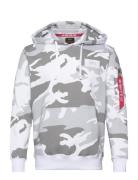 Back Print Hoody Camo Alpha Industries Grey