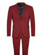 Plain Mens Suit - Normal Lenght Lindbergh Burgundy