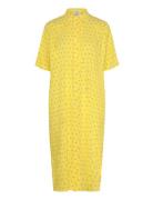 Crinckle Pop Canaria Dress Aop Mads Nørgaard Yellow