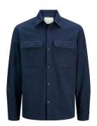 Jprraymond Melange Solid Ls Overshirt Sn Jack & J S Blue