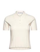 Polo-Neck T-Shirt Mango Cream