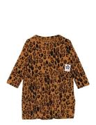 Basic Leopard Ls Dress Tencel™ Mini Rodini Brown