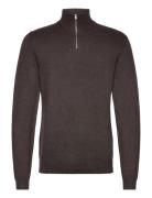 Ecovero Half Zip L/S Knit Lindbergh Brown