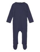 Rib Jersey Full Body W. Back Opening Copenhagen Colors Navy