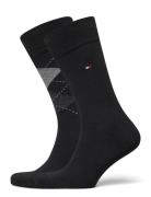 Th Men Sock Check 2P Tommy Hilfiger Black